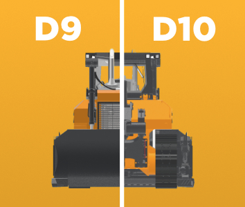 Сравнение бульдозеров D9 и D10